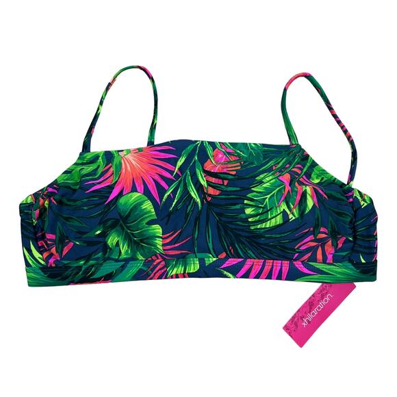 Xhilaration Juniors' Tropical Print Bralette Bikini Top - Size Large - NWT - Picture 1 of 10